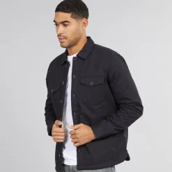 French Connection Herre Arbejdsmand Borg Overshirt Marine Marineblå