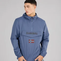 New Napapijri Herre Arper Lite Anorak Blue Infinity Blå