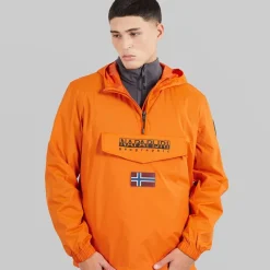Outlet Napapijri Herre Arper Lite Anorak Pumpkin orange