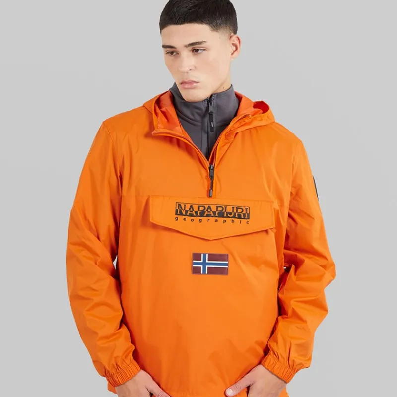 Outlet Napapijri Herre Arper Lite Anorak Pumpkin orange