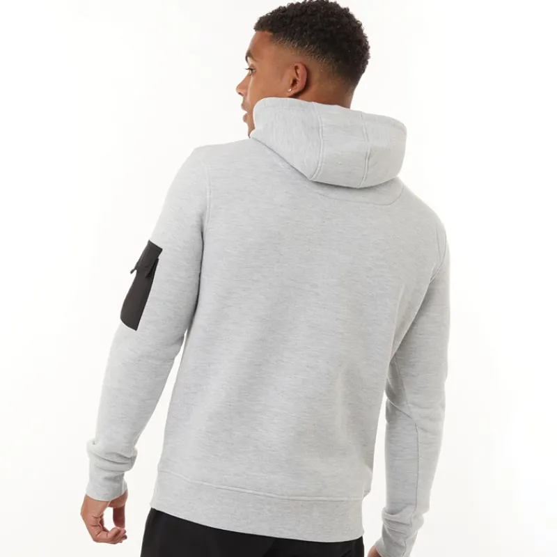 Clearance Brave Soul Herre Array Hoodie Lysegrå Melange Lysegrå Mergel