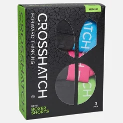 Sale Crosshatch Herre Astral Tre Pak Bokser Sort