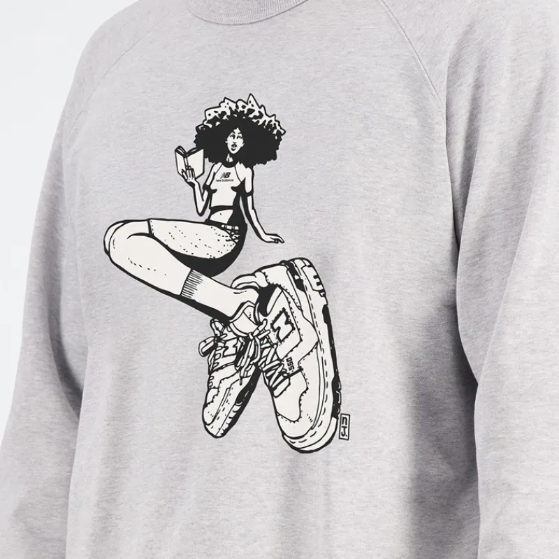 Hot New Balance Herre Athletics Engy Saint Ange Cool Piger Sweatshirt Athletic Grå