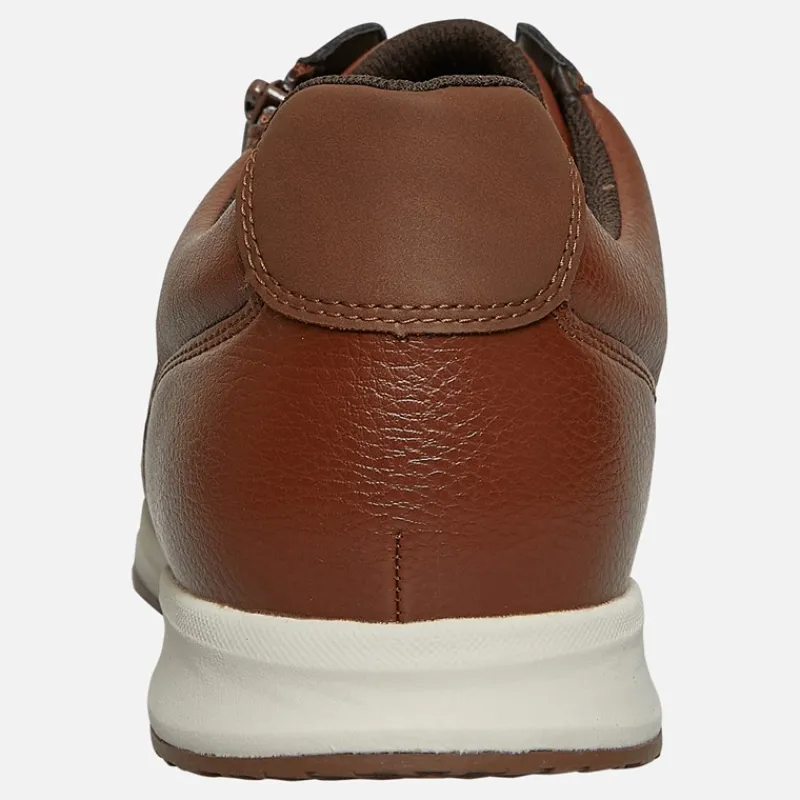 Hot GEOX Herre Avery Zip Sneakers Brun