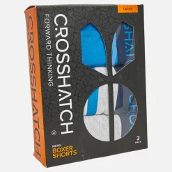 Sale Crosshatch Herre Avocet Tre Pak Underbukser Blå
