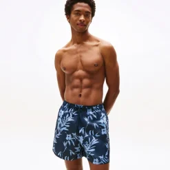 Clearance Tommy Hilfiger Herre Badeshorts Blomster Tropisk AOP Desert Sky