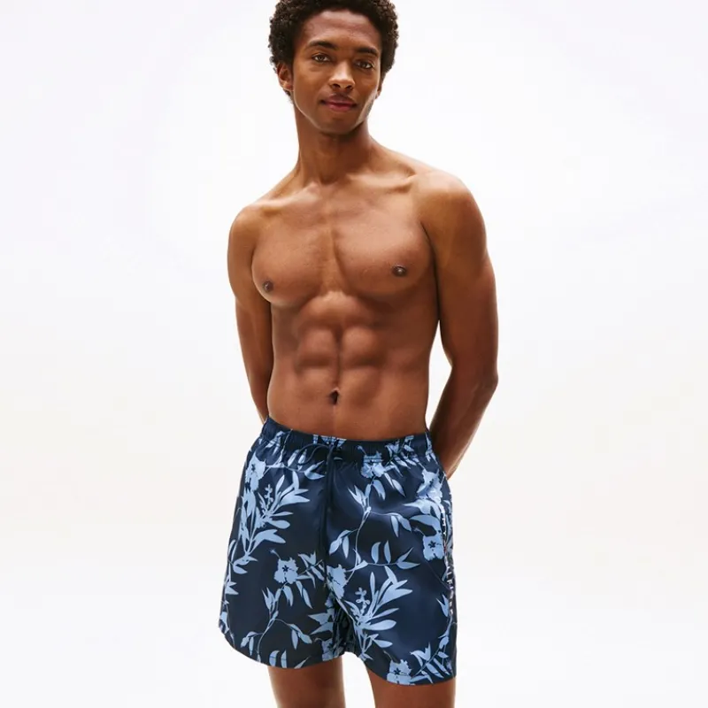 Clearance Tommy Hilfiger Herre Badeshorts Blomster Tropisk AOP Desert Sky