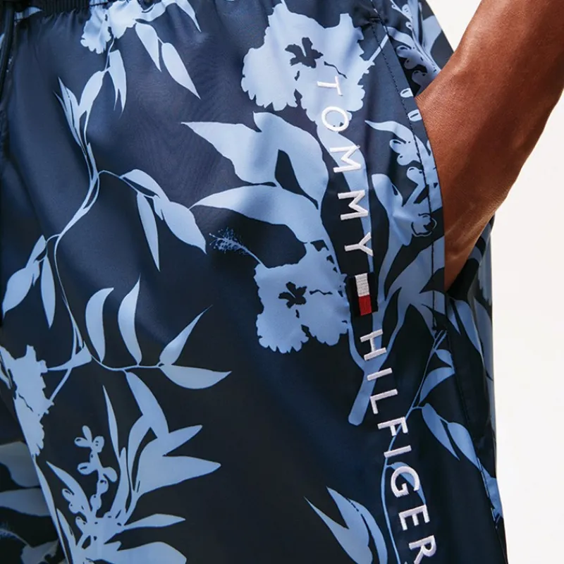 Clearance Tommy Hilfiger Herre Badeshorts Blomster Tropisk AOP Desert Sky