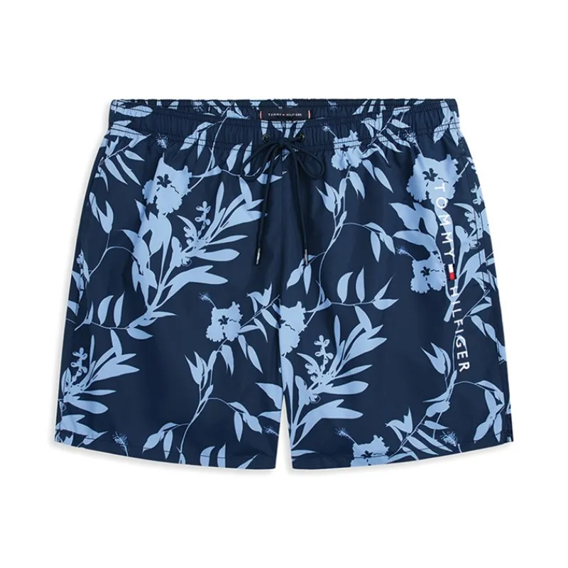 Clearance Tommy Hilfiger Herre Badeshorts Blomster Tropisk AOP Desert Sky