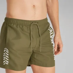 Online Calvin Klein Jeans Herre Badeshorts Brændt Oliven