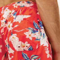 Tommy Hilfiger Herre Badeshorts Tropisk Blomsterprint Strålende Orange