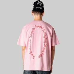 Sale Woodbird Herre Baine Grundlagt T-shirt Dusty Rose Lyserød
