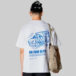 Sale Woodbird Herre Baine Koi Levering T-shirt Hvid