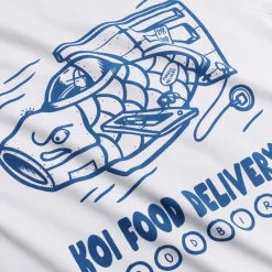 Sale Woodbird Herre Baine Koi Levering T-shirt Hvid