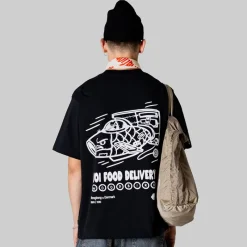 New Woodbird Herre Baine Koi Levering T-shirt Sort