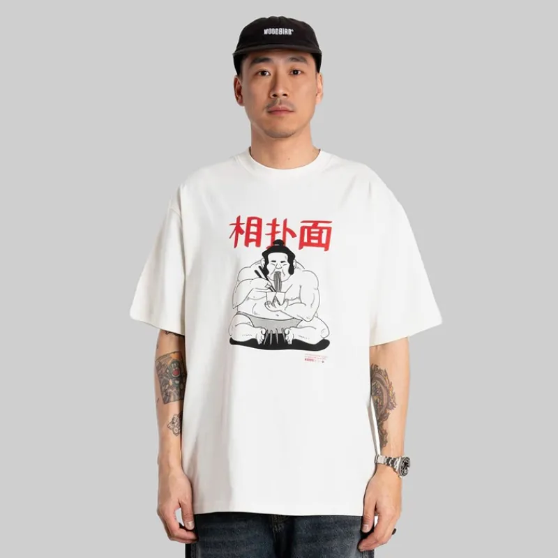 Discount Woodbird Herre Baine Sumo T-shirt Off White Off-white