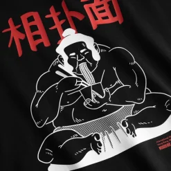 Clearance Woodbird Herre Baine Sumo T-shirt Sort