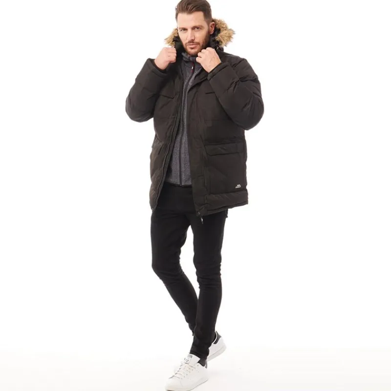 Hot Trespass Herre Baldwin Isoleret Vandafvisende Parka Sort
