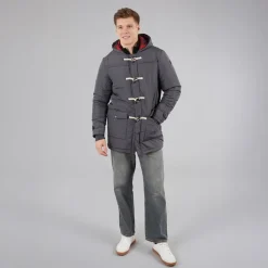 Hot Indicode Herre Baltico Duffel Coat Mørkegrå Dk Grey