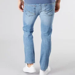 Online Crosshatch Herre Bandol Jeans med lige pasform Lys vask Lyseblå