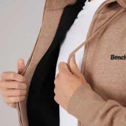Clearance Bench Herre Baraz Borg Foret Hættetrøje Taupe Marl Brun mergel