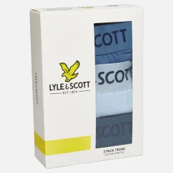 Sale Lyle And Scott Vintage Herre Barclay Tre Pakke Boxer Trunks Blue Horizon/​Chambray Blue/​Dark Denim Blå