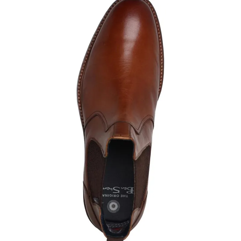 New Ben Sherman Herre Baron Læder Chelsea Støvler Brun