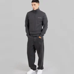 New Napapijri Herre Bastien 1/2 Lynlås Sweatshirt Dark Grey Solid