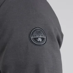New Napapijri Herre Bastien 1/2 Lynlås Sweatshirt Dark Grey Solid