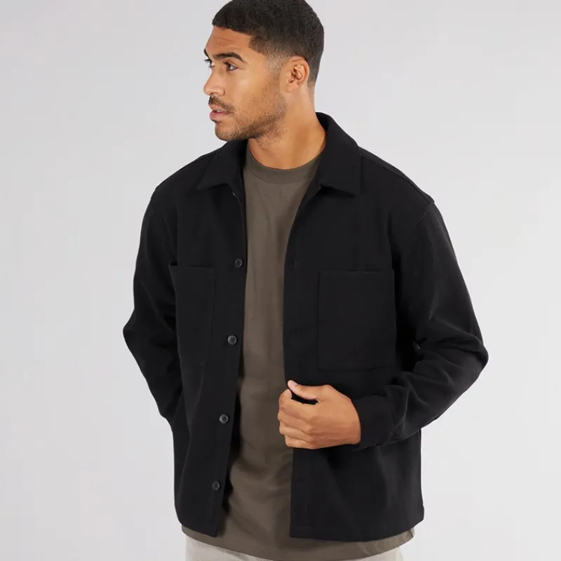 Outlet JACK & JONES Herre Baxter Overshirt Sort