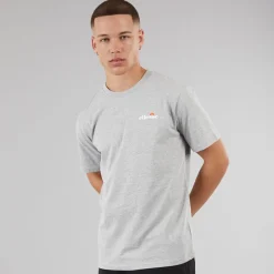 New Ellesse Herre Benzina Heritage Bag Logo T-shirt Grey Marl Grå