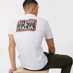 Hot Ellesse Herre Benzina Heritage Ryg Logo T-shirt Hvid