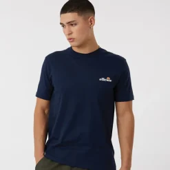 New Ellesse Herre Benzina Heritage Ryg Logo T-shirt Blå Marineblå