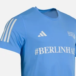 Discount adidas Herre Berlin Halv Marathon Løbe Top Blue Burst
