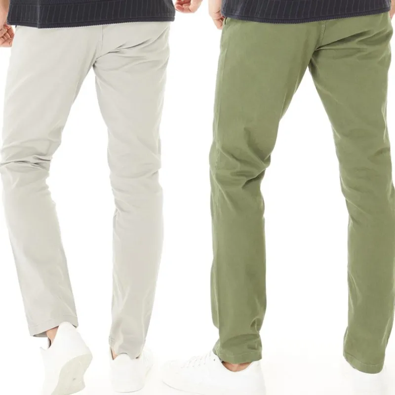 Online JACK & JONES Herre Bolton Dean AKM Chino Bukser 2-pak Ghost Grå/Oliven Nat Flerfarvet