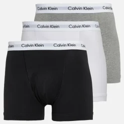 Calvin Klein Herre Bomuld Stretch Tre Pak Boxer Trusser /Grey Heather/Hvid Sort