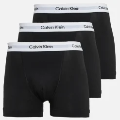 Calvin Klein Herre Bomuld Stretch Tre Pak Boxer Trusser // Sort