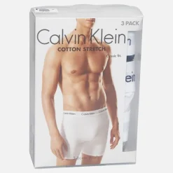 Calvin Klein Herre bomuld stretch tre pak bokser trusser /​Grey Heather/​Hvid Sort