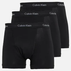 Calvin Klein Herre Bomuld Stretch Tre Pak Boxer Trusser / Sort