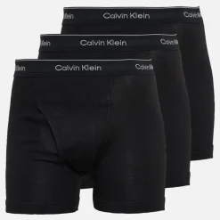 Online Calvin Klein Herre bomuld stretch tre pak bokser trusser Sort