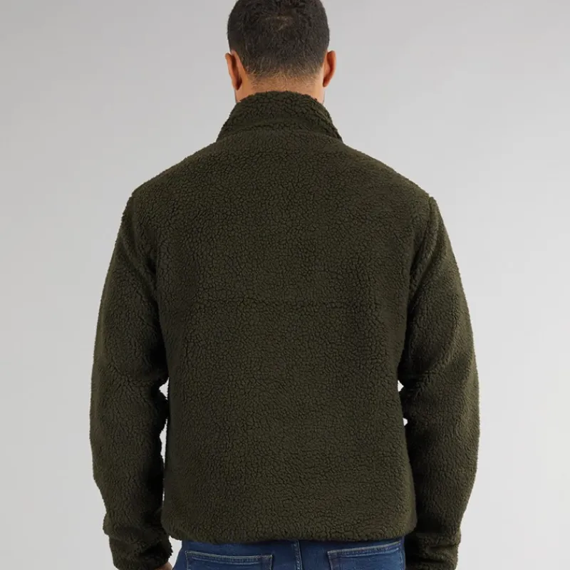 French Connection Herre Borg Fleece med tragthals Khaki