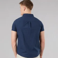 Best Bench Herre Bowdon Kortærmet Skjorte Blå Marineblå