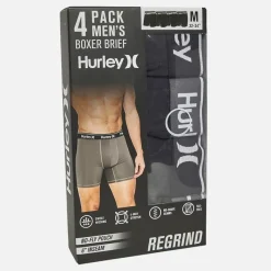 Best Hurley Herre Boxer-Shorts 4-pak Sort