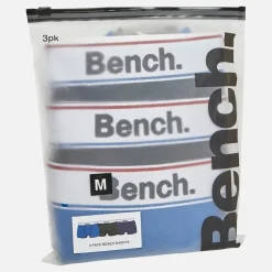 Best Bench Herre Brayan Tre Pak Boxer Shorts Royal /​ Sort /​ Navy