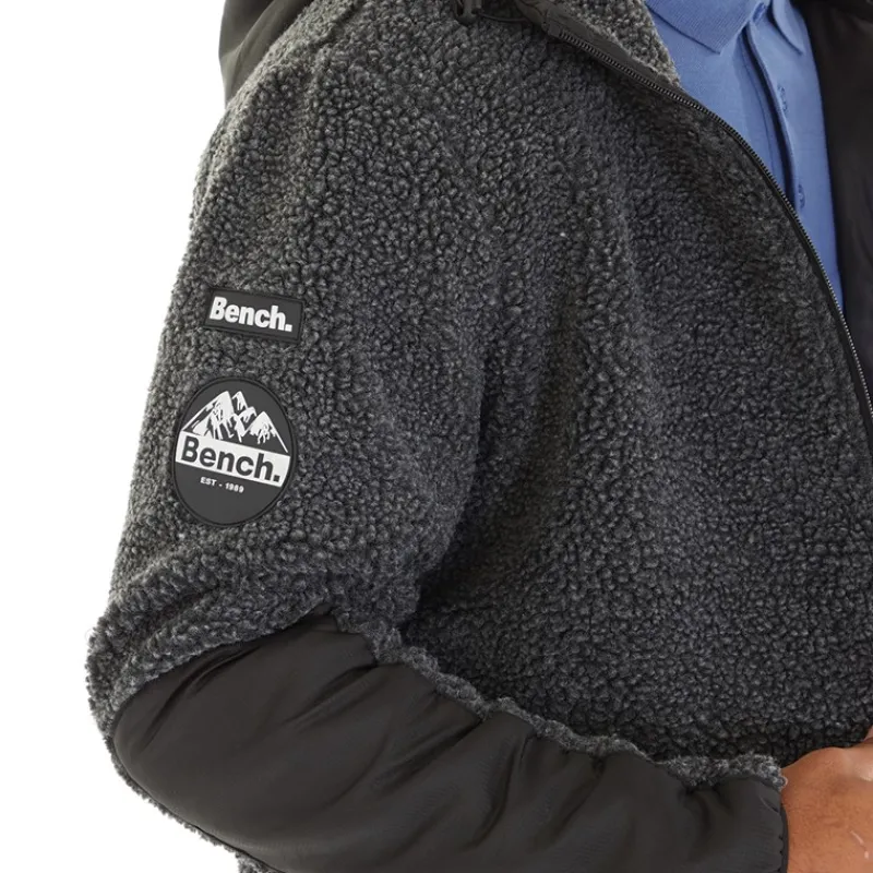 Bench Herre Brecon Lynlås Sherpa Fleece Melange Sort