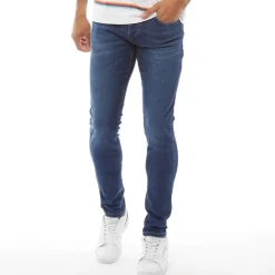 New Crosshatch Herre Buraca Slim Fit Jeans Stonewash Denim