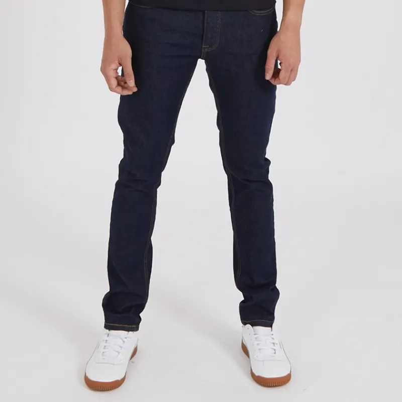 Crosshatch Herre Buraca Slim Fit Jeans Indigo Indigoblå