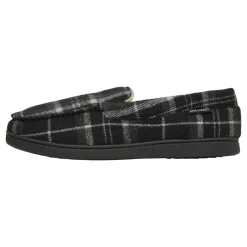 Outlet Lyle And Scott Vintage Herre Buster Mocassin Tøfler Sort Blandet Tjek