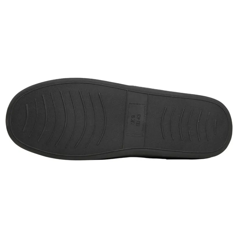 Outlet Lyle And Scott Vintage Herre Buster Mocassin Tøfler Sort Blandet Tjek