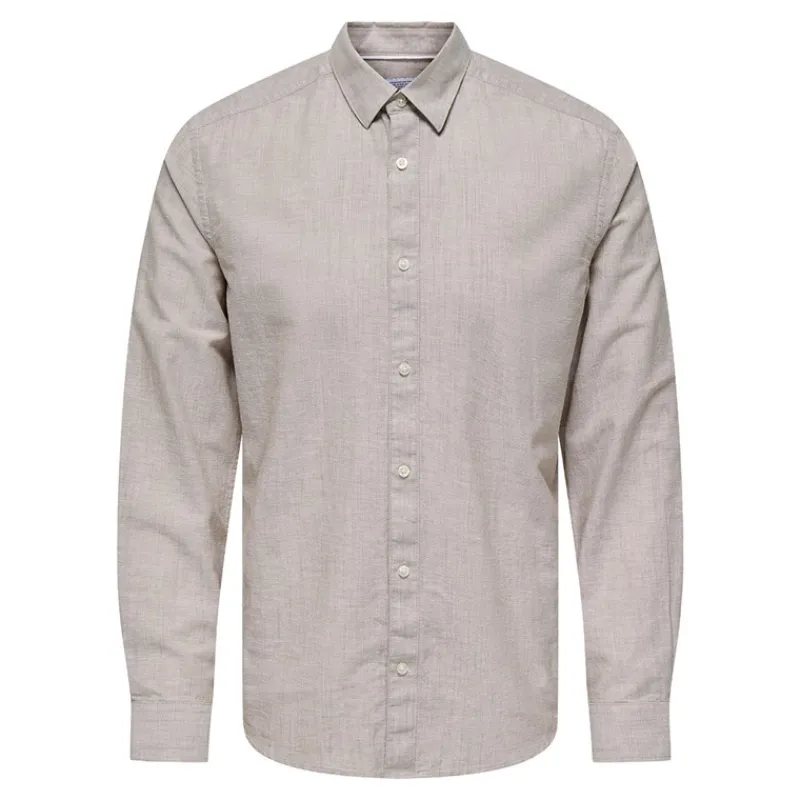New ONLY & SONS Herre Caiden Life Langærmet shirts beige